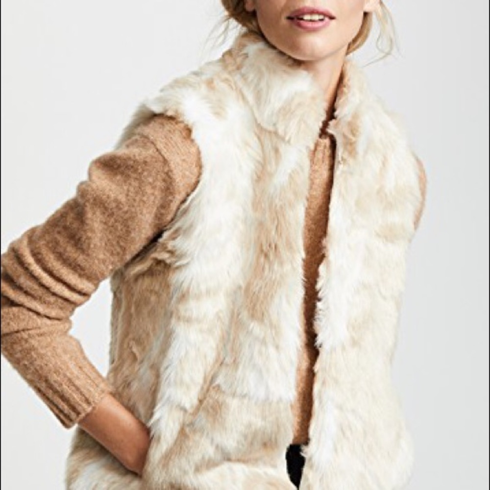 Faux Fur Tan Vest